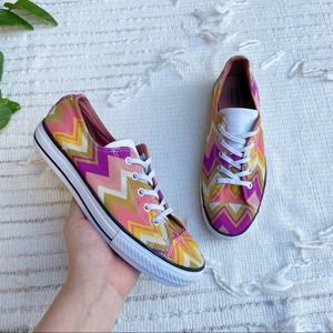 Converse x Missoni limited edition knit chevron low top sneaker shoes Sz 7